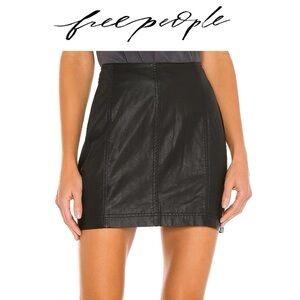 Free People Black Mini Skirt